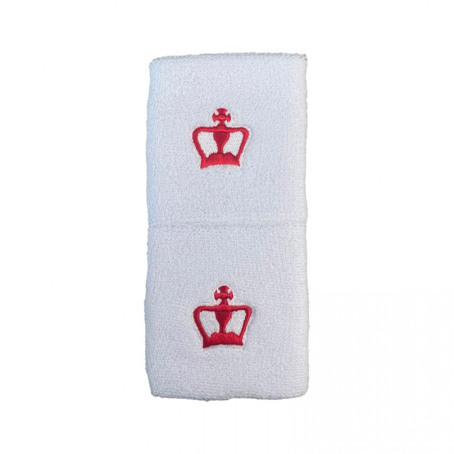 Munequeras Black Crown Cortas Blanco 2 Unidades