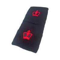 Munequeras Black Crown Cortas Negro 2 Unidades