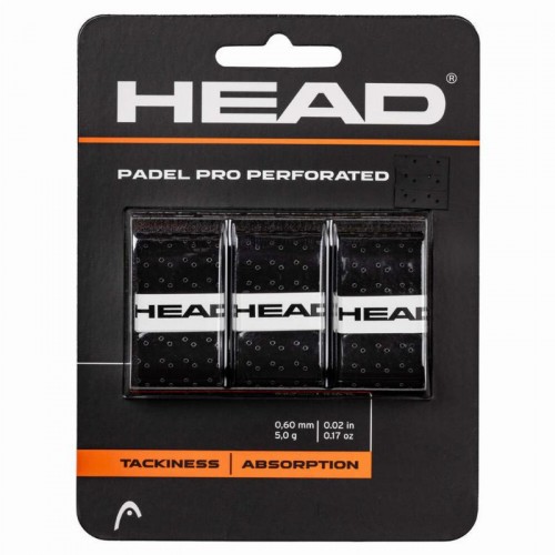 Overgrip Head Padel Pro Perforato Nero 3 Unita