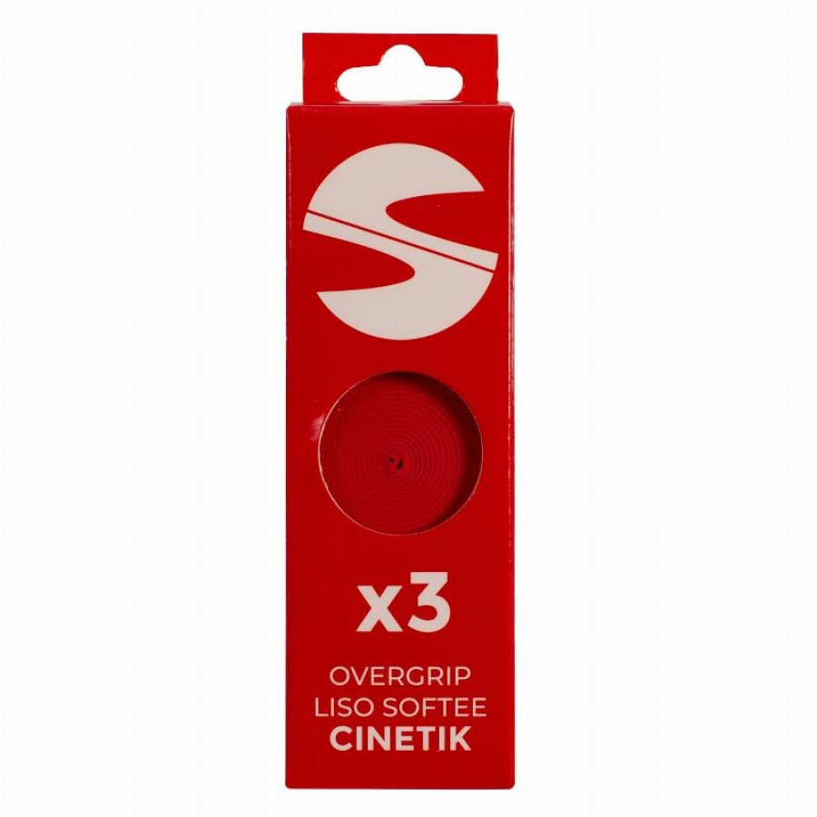 Overgrips Softee Cinetik Lisos Rojo 3 Unidades