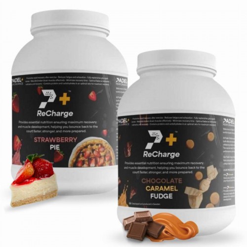 Confezione Bote Padel Performance ReCharge Fresa y Chocolate Caramelo