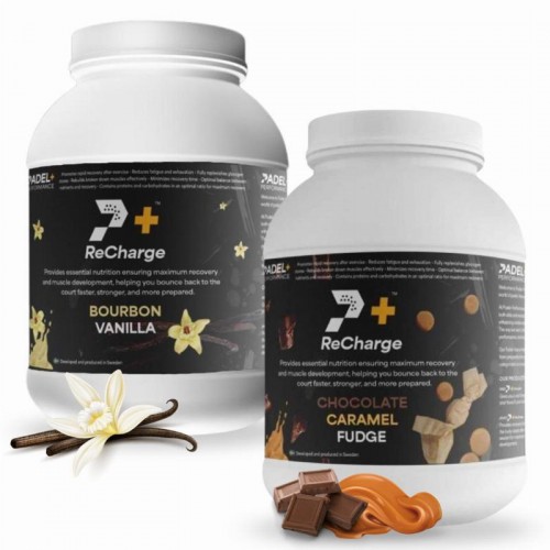 Confezione Bote Padel Performance ReCharge Vainilla y Chocolate Caramelo