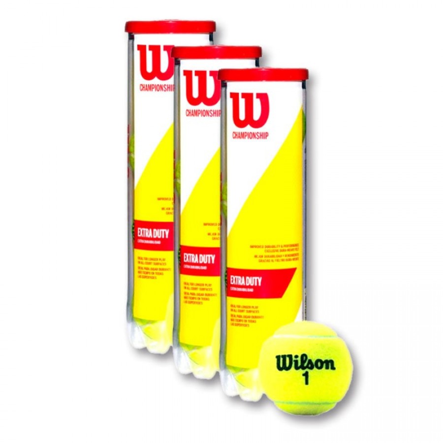 Pack of 3 Boats of 4 Wilson Championship Extra Duty 4 Balls  Offer + Cheap