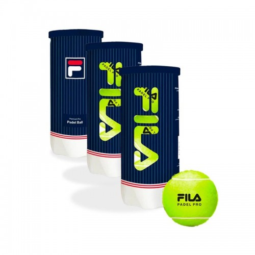 Confezione da 3 lattine di palline Fila Padel Premium Pro