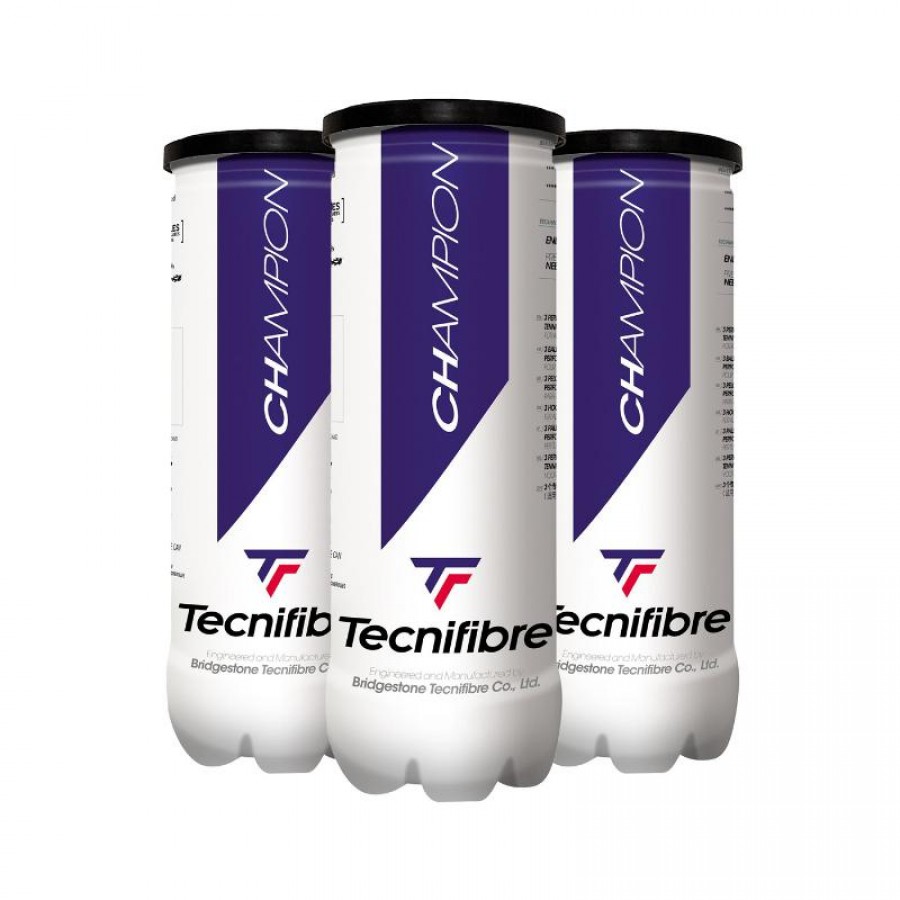 Pack de 3 Botes de Pelotas Tecnifibre Champion PADELPOINT