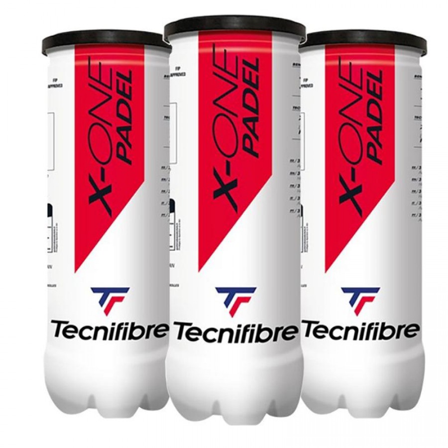 Confezione da 3 lattine di palline da padel X-One Tecnifibre PADELPOINT Confezione da 3 lattine di palline da padel X-One Tecnifibre