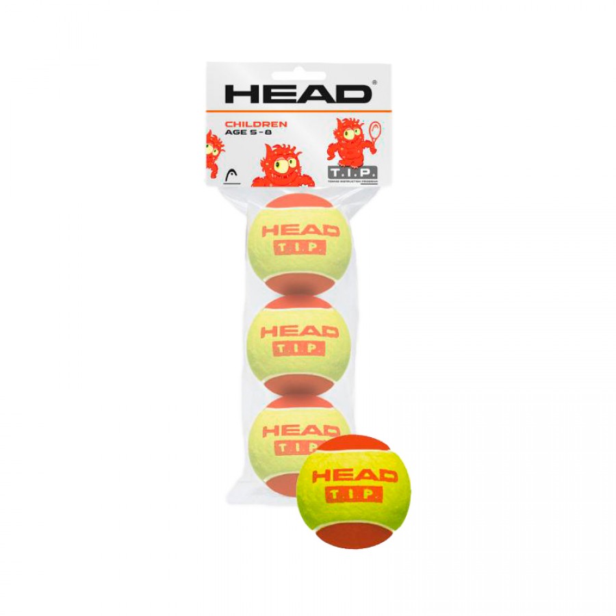Pack de 3 Pelotas Head T.I.P. Rosso