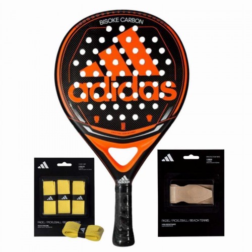 Pacchetto racchette Adidas Bisoke Carbon con overgrip e protezione