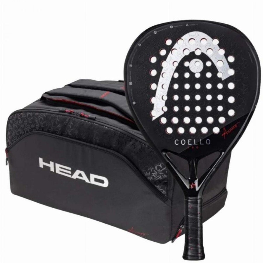 Head Coello Pro 2025 Pacchetto Racchette con Borsa per Racchette da Padel
