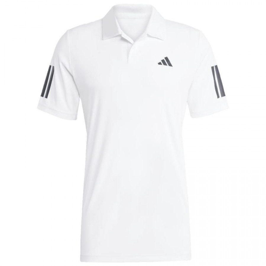 Polo Adidas Club 3 Strisce Bianco Nero