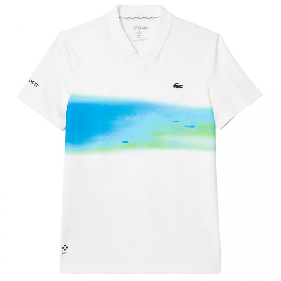 Lacoste Daniil Medvedev Regular White Polo  Offer + Cheap