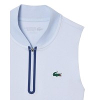 Polo Lacoste Sleeveless Ultra Dry Azul Claro Mujer