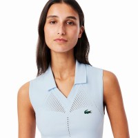 Polo Lacoste Tight Fit Azul Claro Mujer  Offer + Cheap