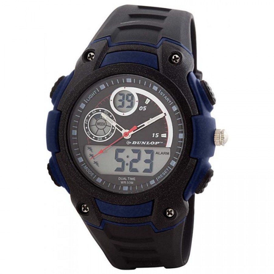 Dunlop Watch Black Blue  Offer + Cheap