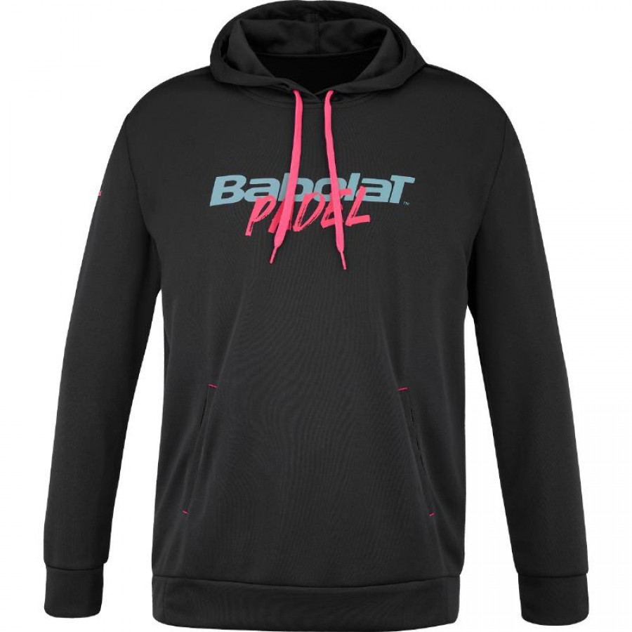 Babolat Padel Hood Felpa Nera Rosa