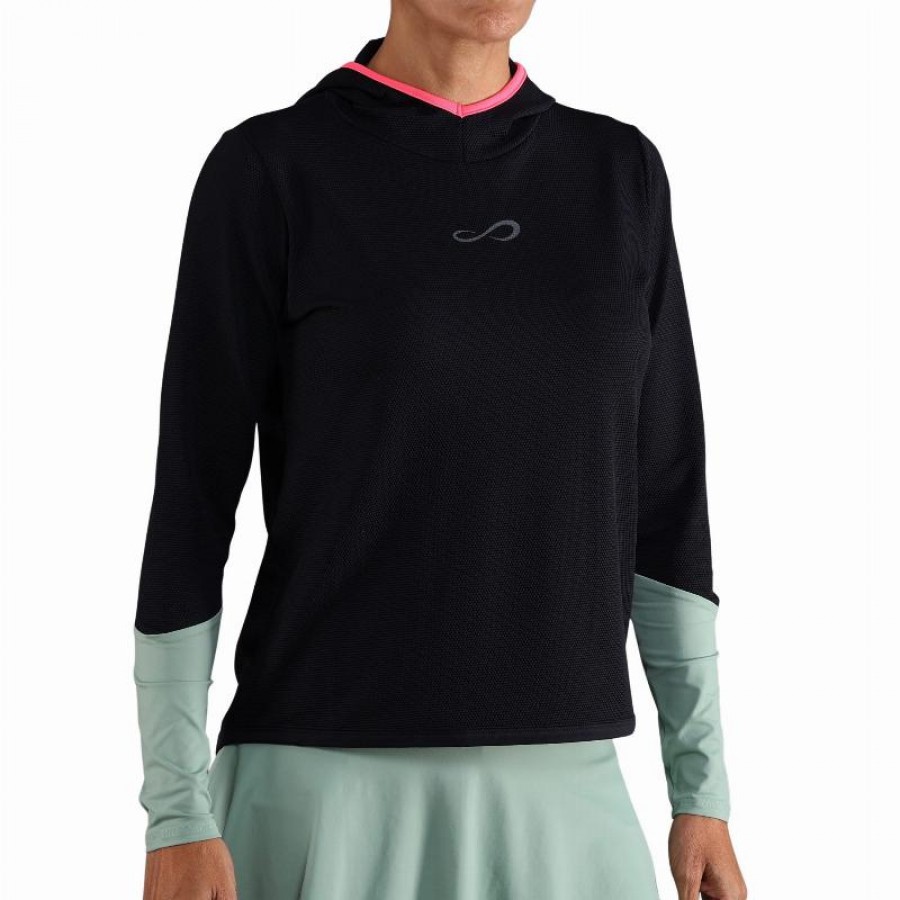Sudadera Endless Breath Line Negro Verde Forest  Offer + Cheap