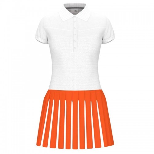 Vestido Head Vogue Blanco Naranja