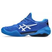 Asics Court FF 3 Novak Clay Blue Black Silver Sneakers  Offer + Cheap