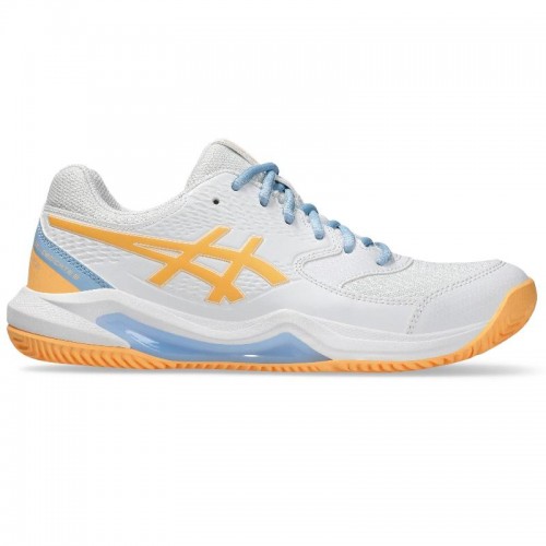 Tênis Asics Gel Dedicate 8 Padel Branco Laranja Feminino