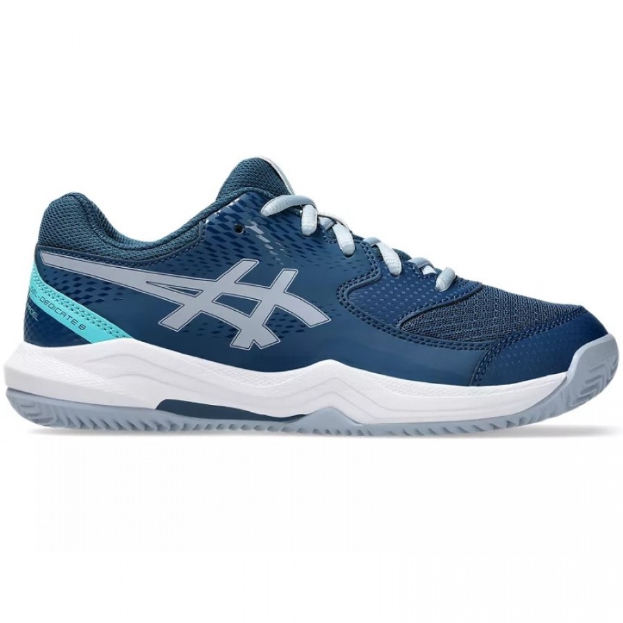 Asics Gel Dedicate 8 Padel GS Blue Mako Gray Junior Sneakers  Offer + Cheap