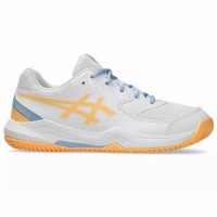 Asics Gel Dedicate 8 Padel GS White Orange Junior Sneakers  Offer + Cheap