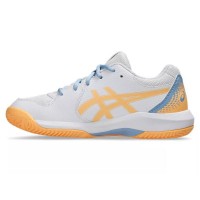 Asics Gel Dedicate 8 Padel GS White Orange Junior Sneakers  Offer + Cheap