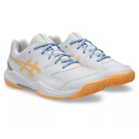 Asics Gel Dedicate 8 Padel GS White Orange Junior Sneakers  Offer + Cheap