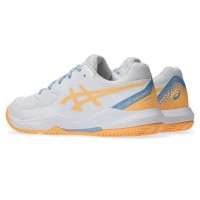 Asics Gel Dedicate 8 Padel GS White Orange Junior Sneakers  Offer + Cheap