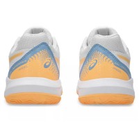 Asics Gel Dedicate 8 Padel GS White Orange Junior Sneakers  Offer + Cheap