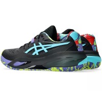Asics Gel Resolution X Padel Black Blue Aqua Sneakers  Offer + Cheap