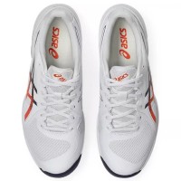 Asics Solution Swift FF 2 Clay White Blue Orange Sneakers  Offer + Cheap