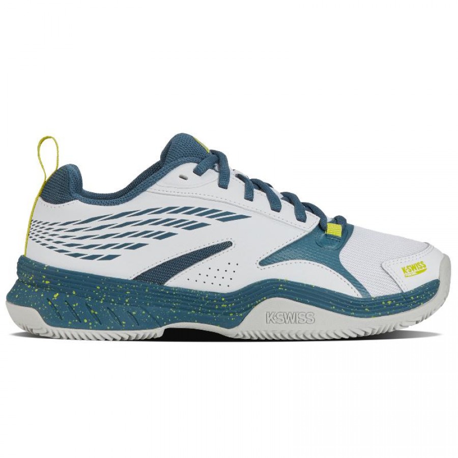 Kswiss Speedex Padel White Indian Teal Sneakers  Offer + Cheap