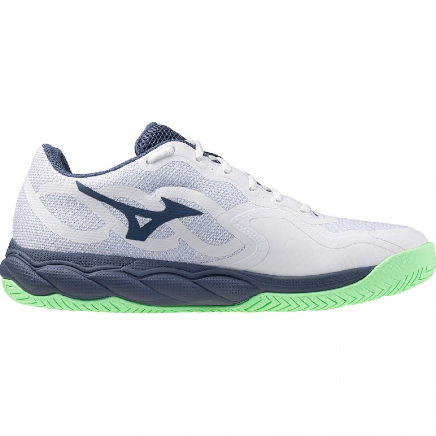Zapatillas Mizuno Wave Enforce Court Clay Blanco Verde Azul