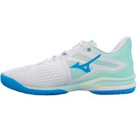 Mizuno Wave Exceed Tour 6 Clay White Blue Women''s Sneakers  Offer + Cheap