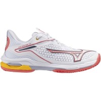 Mizuno Wave Exceed Tour 6 Clay White Coral Gray Women''s Sneakers  Offer + Cheap