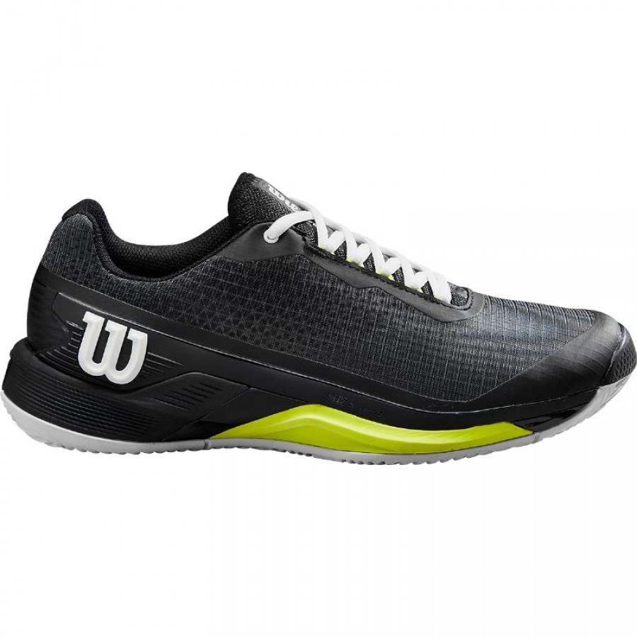 Wilson Rush Pro 4.0 Clay Shoes Black White Yellow  Offer + Cheap