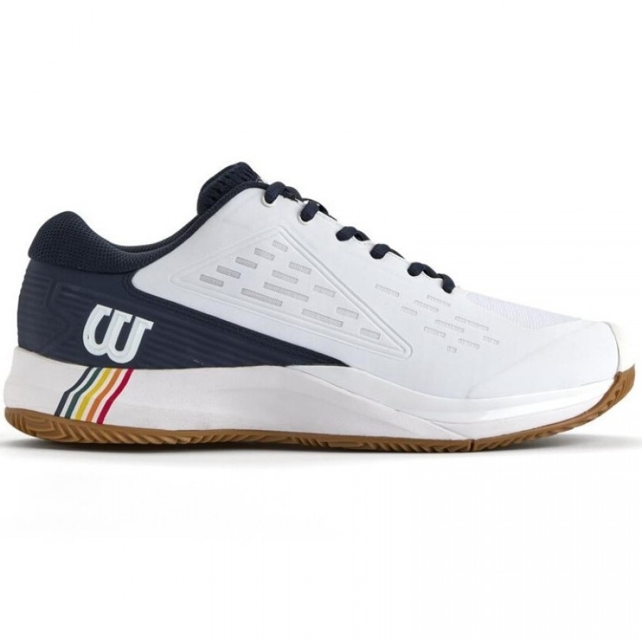 Wilson Rush Pro Ace Clay White Navy Blue Sneakers  Offer + Cheap