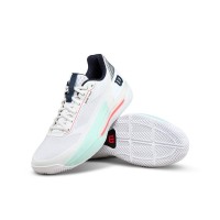 Tênis Wilson Rush Tour 5 Clay White Aqua Coral